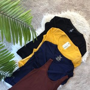 Basics Bundle! Three long-sleeved tees and a tank